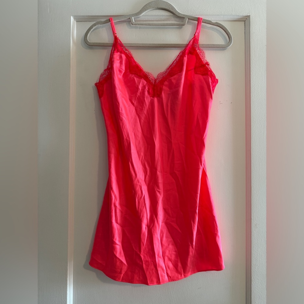 NWT Victoria's Secret Lace Sexy Slip Dress Hot Pink $50